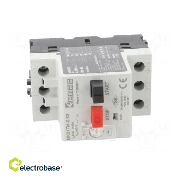Motor breaker | for DIN rail mounting | 0.4÷0.63A | IP40 | -5÷40°C image 9