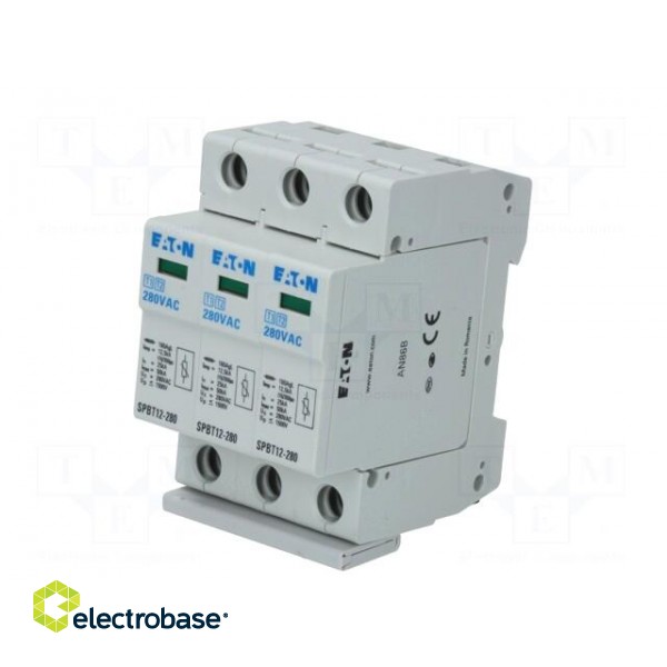 Surge arrestor | Type 1+2 | Poles: 3 | 280VAC | DIN | -40÷70°C | IP40 image 2