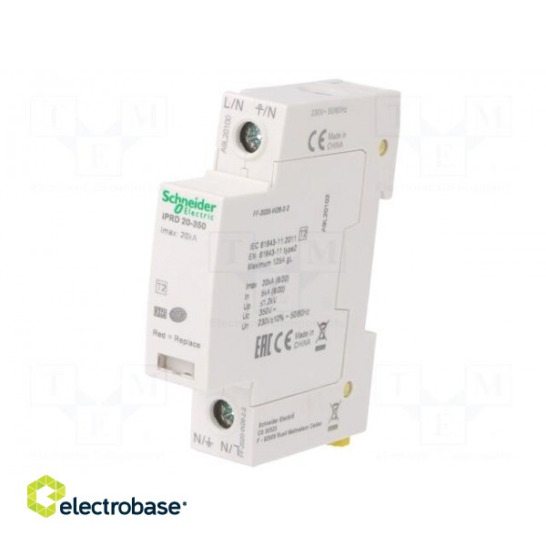 Surge arrestor | Type 2 | Poles: 1 | for DIN rail mounting | -25÷60°C фото 1