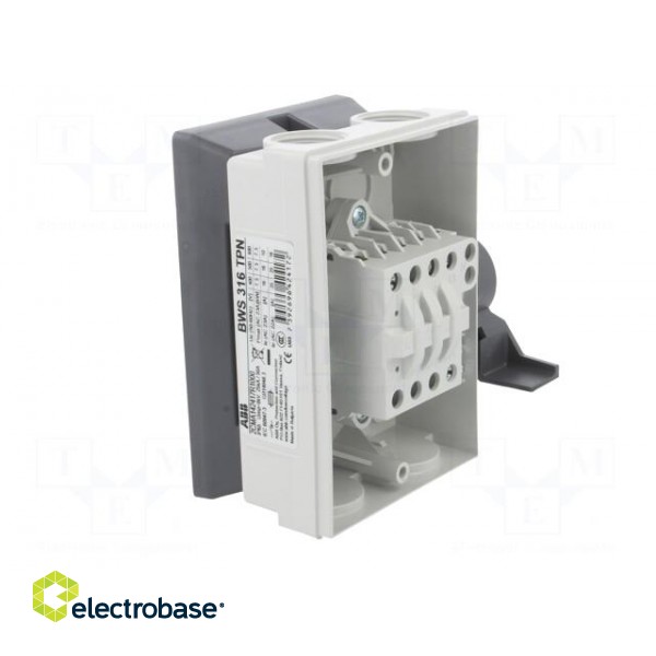Safety switch-disconnector | Poles: 3 | flush mounting | 16A | BWS image 2