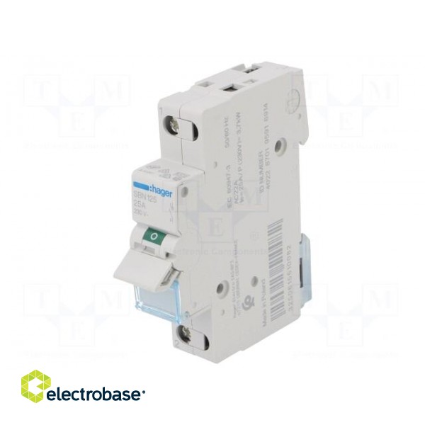 Switch-disconnector | Poles: 1 | for DIN rail mounting | 25A | 230VAC image 1