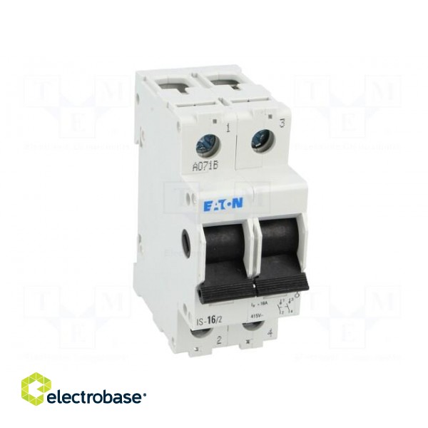 Switch-disconnector | Poles: 2 | DIN | 16A | 240VAC | IS | IP40 | 2.5÷50mm2 фото 9