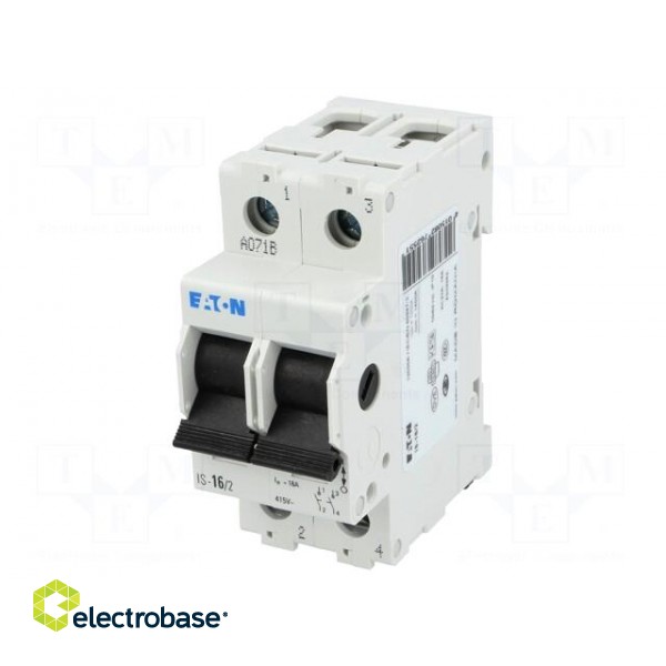 Switch-disconnector | Poles: 2 | DIN | 16A | 240VAC | IS | IP40 | 2.5÷50mm2 image 1
