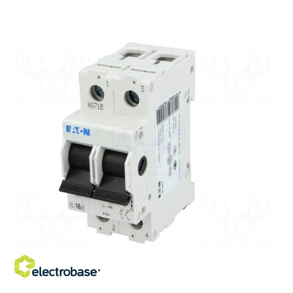 Switch-disconnector | Poles: 2 | DIN | 16A | 240VAC | IS | IP40 | 2.5÷50mm2 фото 2