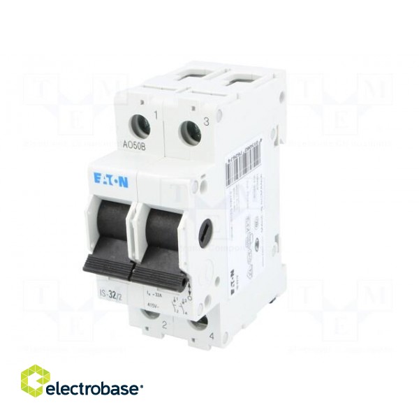 Switch-disconnector | Poles: 2 | DIN | 32A | 240VAC | IS | IP40 | 2.5÷50mm2 image 2