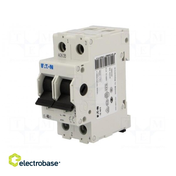 Switch-disconnector | Poles: 2 | DIN | 40A | 240VAC | IS | IP40 | 2.5÷50mm2 image 2