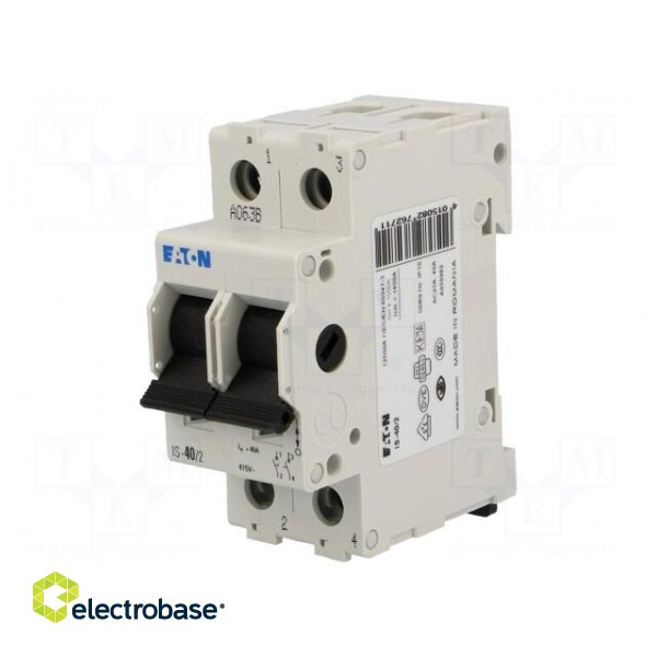 Switch-disconnector | Poles: 2 | DIN | 40A | 240VAC | IS | IP40 | 2.5÷50mm2 фото 1