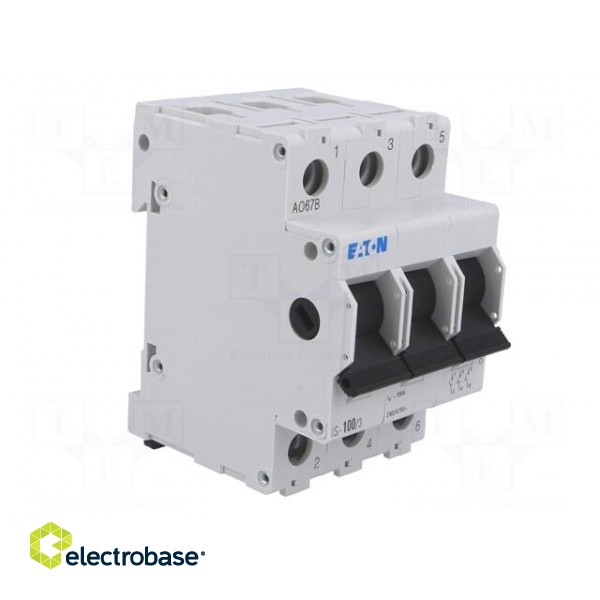 Switch-disconnector | Poles: 3 | DIN | 100A | 240VAC | IS | IP40 | 0.8÷1mm фото 8