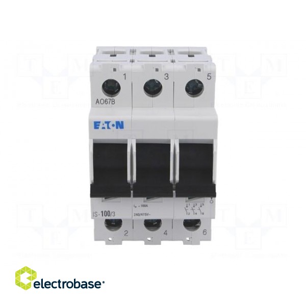 Switch-disconnector | Poles: 3 | DIN | 100A | 240VAC | IS | IP40 | 0.8÷1mm paveikslėlis 9