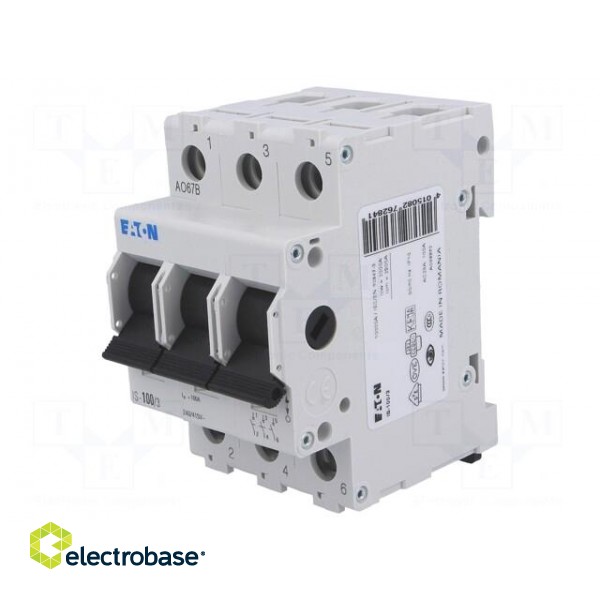 Switch-disconnector | Poles: 3 | for DIN rail mounting | 100A | IS image 1