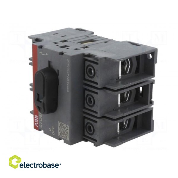 Switch-disconnector | Poles: 3 | for DIN rail mounting | 125A | OT paveikslėlis 2