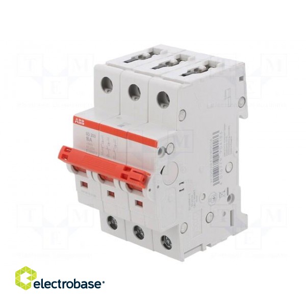 Switch-disconnector | Poles: 3 | for DIN rail mounting | 16A | 400VAC фото 1