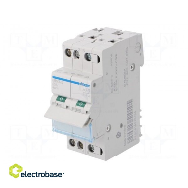 Switch-disconnector | Poles: 3 | for DIN rail mounting | 25A | 400VAC фото 1