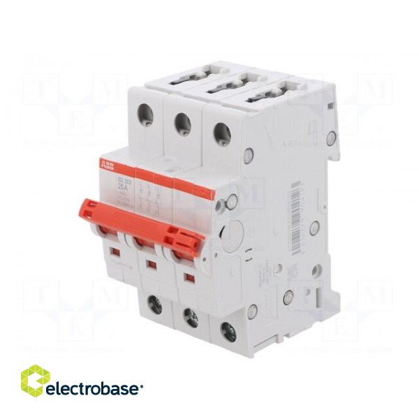 Switch-disconnector | Poles: 3 | for DIN rail mounting | 25A | 400VAC фото 1