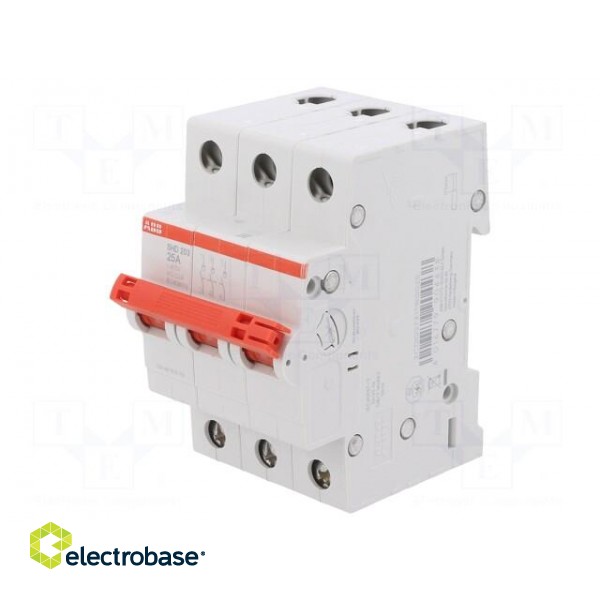 Switch-disconnector | Poles: 3 | for DIN rail mounting | 25A | 415VAC фото 1
