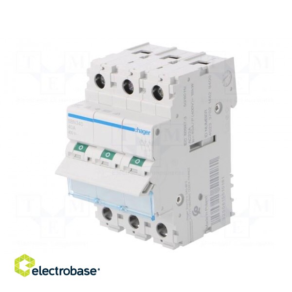 Switch-disconnector | Poles: 3 | for DIN rail mounting | 40A | 400VAC paveikslėlis 1