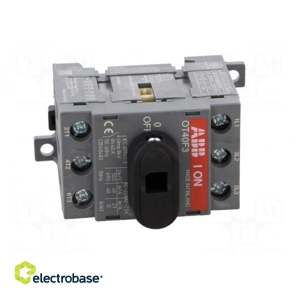 Switch-disconnector | Poles: 3 | for DIN rail mounting | 40A | OT paveikslėlis 9