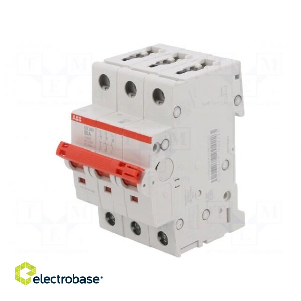 Switch-disconnector | Poles: 3 | for DIN rail mounting | 50A | 400VAC image 1