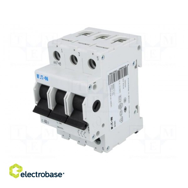 Switch-disconnector | Poles: 3 | for DIN rail mounting | 63A | 240VAC фото 2