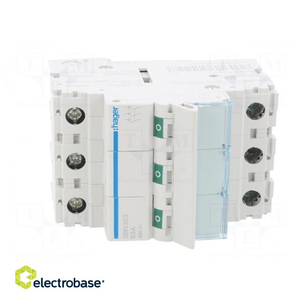 Switch-disconnector | Poles: 3 | for DIN rail mounting | 63A | 400VAC image 9