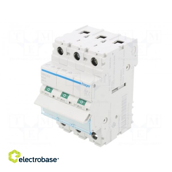 Switch-disconnector | Poles: 3 | for DIN rail mounting | 63A | 400VAC image 1