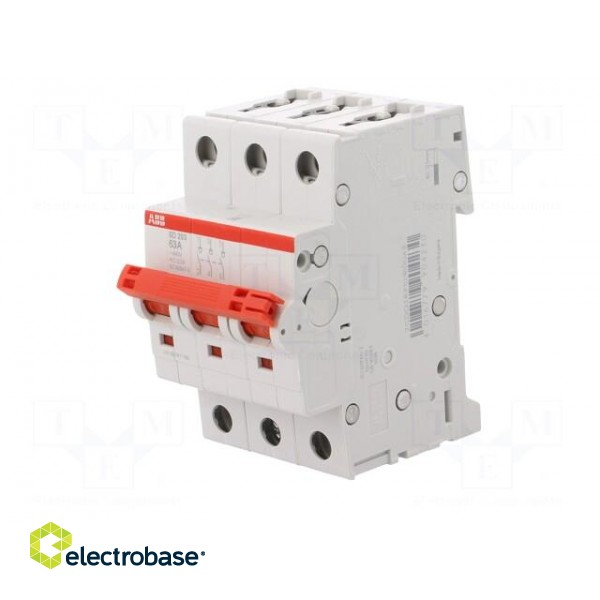 Switch-disconnector | Poles: 3 | DIN | 63A | 400VAC | SD200 | IP20 image 2