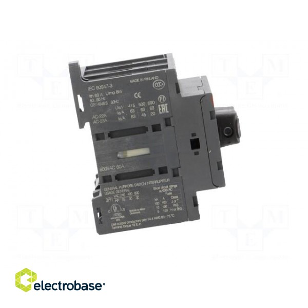 Switch-disconnector | Poles: 3 | for DIN rail mounting | 63A | OT image 7