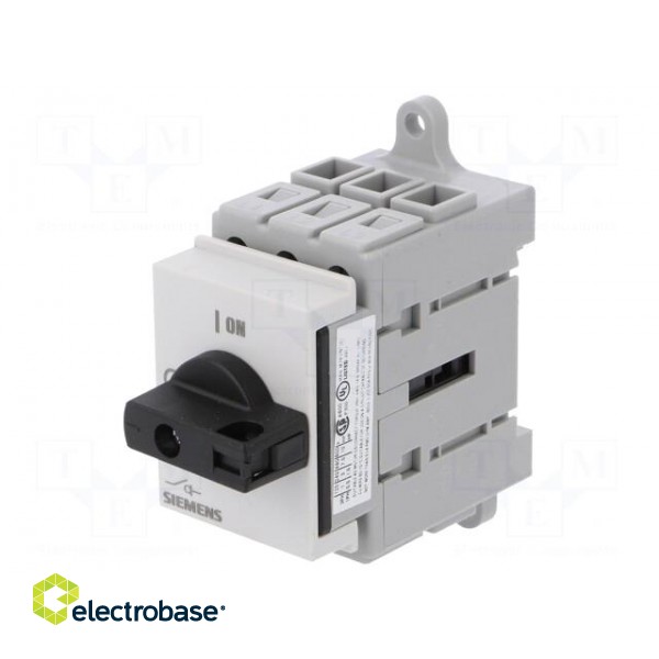 Switch-disconnector | Poles: 3 | DIN,on panel | 16A | 3LD3 | 7.5kW фото 1