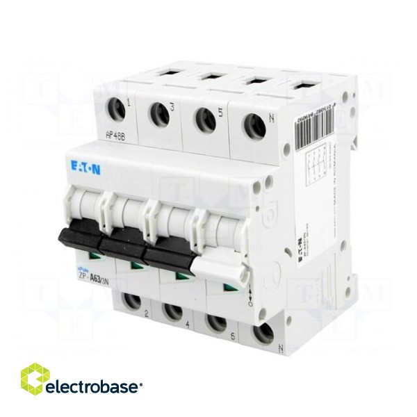 Switch-disconnector | Poles: 3+N | DIN | 63A | 400VAC | ZP | IP40 image 1