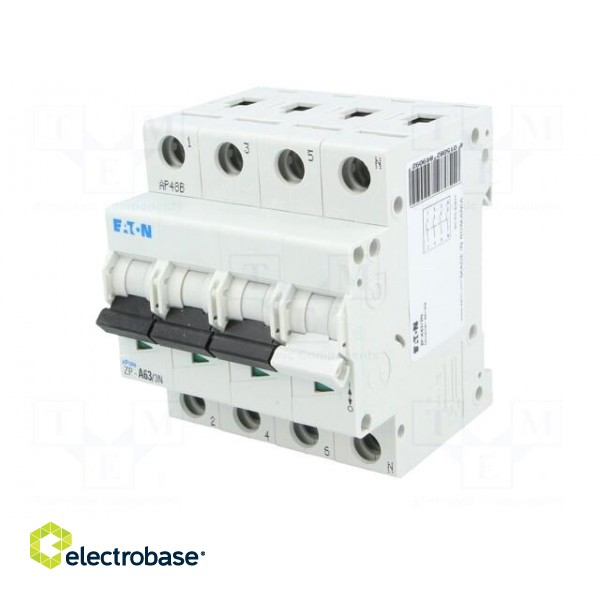 Switch-disconnector | Poles: 3+N | for DIN rail mounting | 63A | ZP image 2