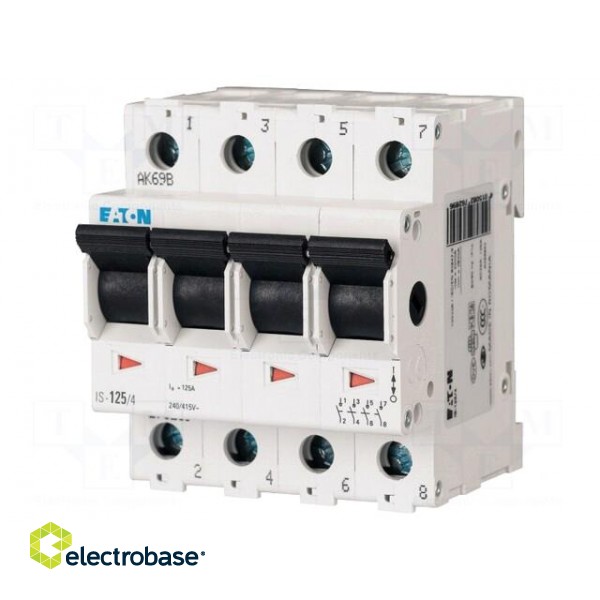 Switch-disconnector | Poles: 4 | DIN | 32A | 240VAC | IS | IP40 | 2.5÷50mm2