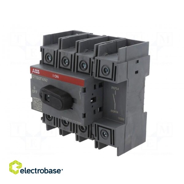 Switch-disconnector | Poles: 4 | for DIN rail mounting | 100A | OT фото 2