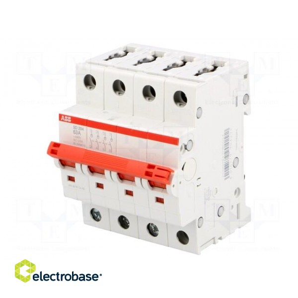 Switch-disconnector | Poles: 4 | DIN | 63A | 400VAC | SD200 | IP20 image 1