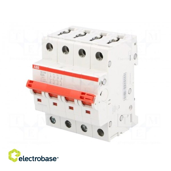 Switch-disconnector | Poles: 4 | DIN | 63A | 400VAC | SD200 | IP20 image 2