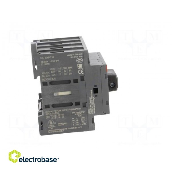 Switch-disconnector | Poles: 4 | for DIN rail mounting | 80A | OT image 7