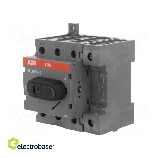 Switch-disconnector | Poles: 4 | for DIN rail mounting | 80A | OT image 1