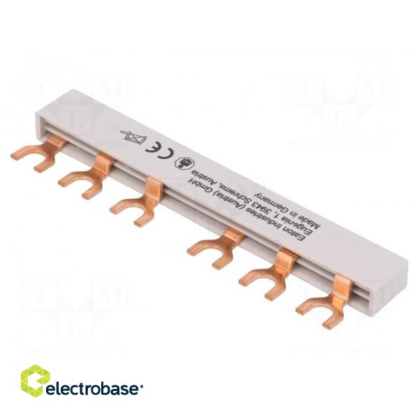 Busbar | 10mm2 | Poles: 3 | Urated: 240/415V | Usurge rated: 4kV | fork