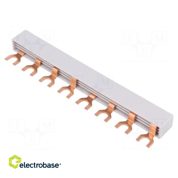 Busbar | 10mm2 | Poles: 4 | Urated: 240/415V | Usurge rated: 4kV | fork