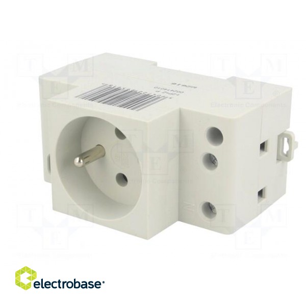 E-type socket | 230VAC | 10A | for DIN rail mounting фото 2