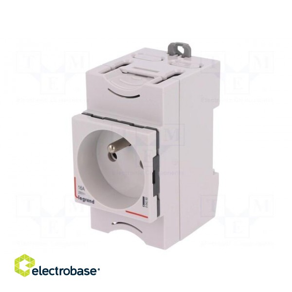 E-type socket | 250VAC | 10A | for DIN rail mounting image 1