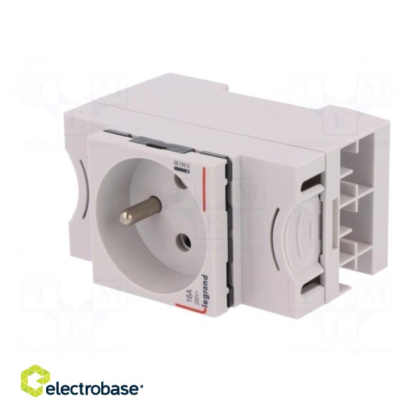 E-type socket | 250VAC | 10A | for DIN rail mounting image 2