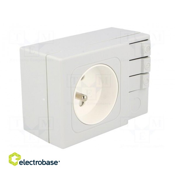 E-type socket | 250VAC | 16A | IP20 | DIN | 92x62x48mm фото 8