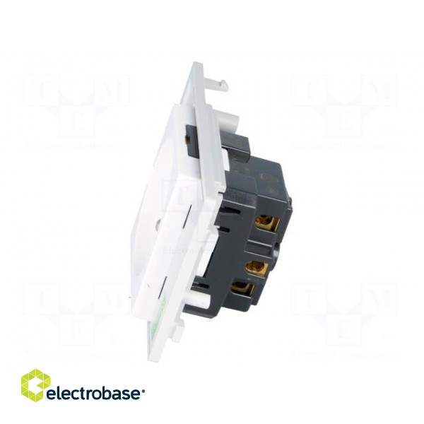 E-type socket | 250VAC | 16A | IP20 | on panel | Input: 4mm fork | 62mm paveikslėlis 5