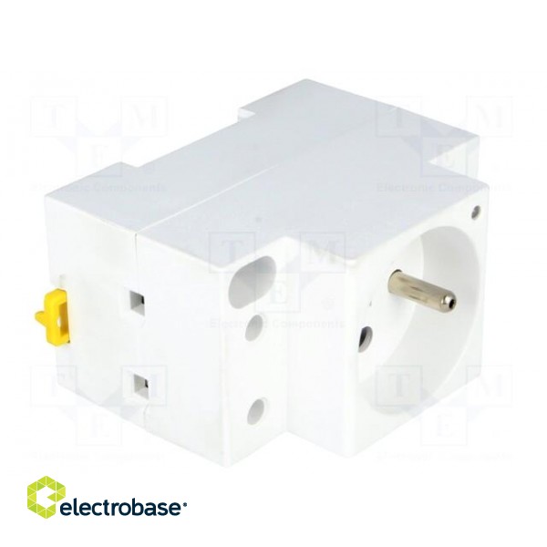 E-type socket | 250VAC | 16A | IP20 | on panel | Input: 6mm fork | 62mm image 2