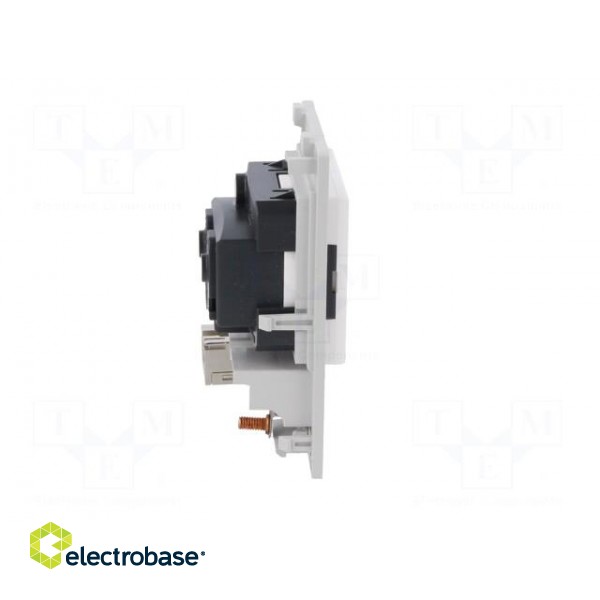 E-type socket | 250VAC | 16A | IP20 | on panel | Input: RJ45,4mm fork image 7