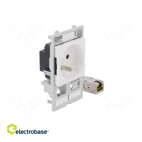 E-type socket | 250VAC | 16A | IP20 | on panel | Input: RJ45,4mm fork image 8