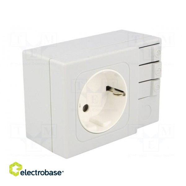 F-type socket | 250VAC | 16A | IP20 | for DIN rail mounting image 8