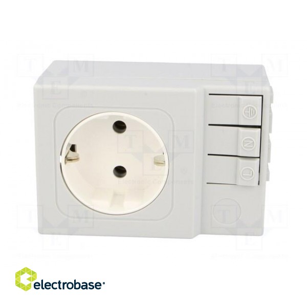 F-type socket | 250VAC | 16A | IP20 | for DIN rail mounting image 9