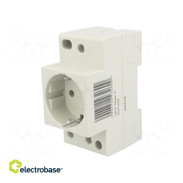 F-type socket (Schuko) | 230VAC | 10A | for DIN rail mounting image 1