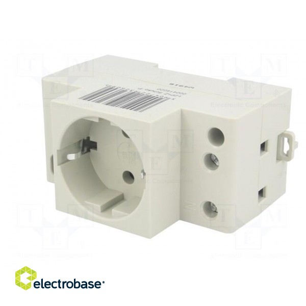 F-type socket (Schuko) | 230VAC | 10A | for DIN rail mounting image 2